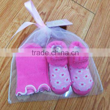 Cotton knitted for infant mittens & socks gift set