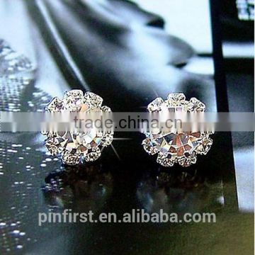 Korean small jewelry fashion zircon Diamond Earrings shining sun flower earrings