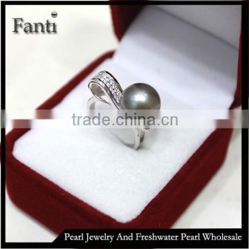 pearl jewelry price natural pearl round ring real 925 silver ring