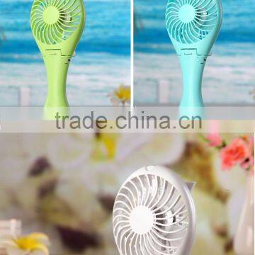 Factory Price Summer Cooling portable Mini Fans Vanes 3 Speeds Palm Leaf Fan with18650 Battery rechargeable fan