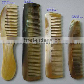 Buffalo horn comb, cow horn combs, fashion horn comb