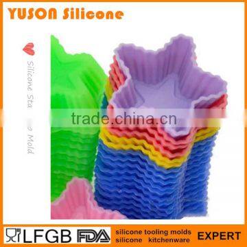 China Mini Start Shaped Silicone Jelly Muffin Tart Pan Set of 12 photo-5