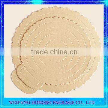 Good Price 2mm 3mm Scalloped Gold Cake Base Gold With ISO