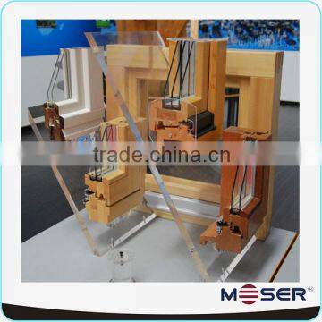 High quality solid wood double glazed energy saving window grill design