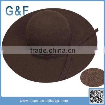 China Custom Handmade Wide Brim Mens Felt Hat