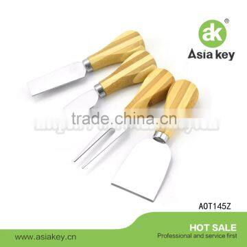 Cheese Steel Knives Set With Bamboo Handle photo-2