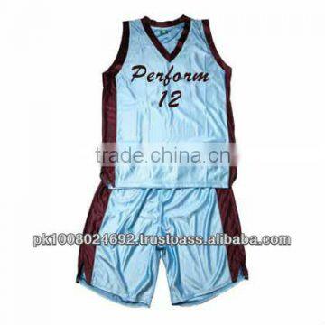 customized sublimated basketball uniform in high quality