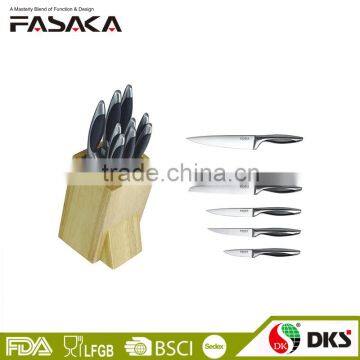 KF1305 10 PCS New design with double forged handle Stainless Steel Kitchen knife Set