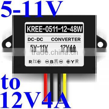 Waterproof DC to DC Boost Converter 5V 6V 9V up to 12v 4A 48W Shockprrof for LED screen ,etc