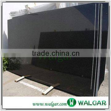 Hot polished granite absolute black slab with good quality