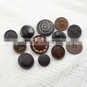 Custom Hand Made Genuine Leather Covered Button