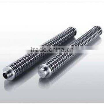 Stainless steel pleated polymer melt filter elements