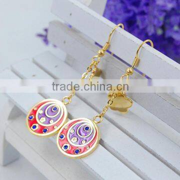 New design 316L stainless steel gold plated earrings