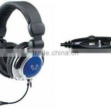 PC Travel headset with detachable microphone