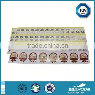 Economic top sell stickers adhesive bottle labels