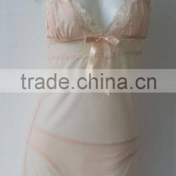 New Design Sexy Sleepwear With Lace Trim(EPB278)