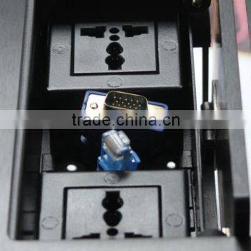 Desktop Multimedia Cable Cubby With POWER HDMI USB VGA AUDIO