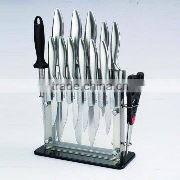 BH10 stainless steel 14pcs hollow handle kitchen knife set from Hatchen