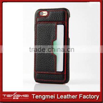 Leather Back Case for Iphone 6 With Card Slot and Support