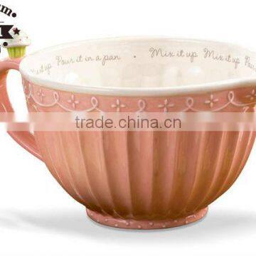 ceramic ice cream bowl dessert bowl with handle