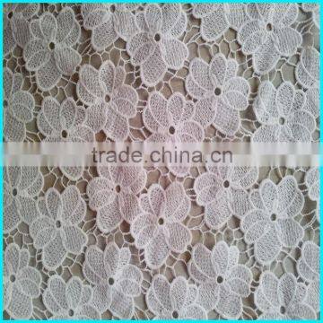 Floral African Lace Fabrics for Wedding Dress photo-5
