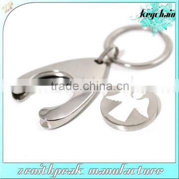 trolley coin keyring