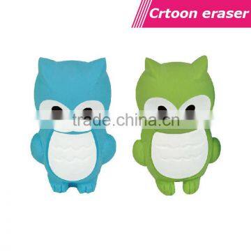 3D cute animal shaped eraser/owl eraser