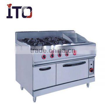 Freestand 700&900 Series Commercial 4 Burners Gas Range with Griddle&Oven