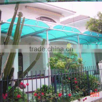 lake blue polycarbonate hollow sheet for plant balcony greening