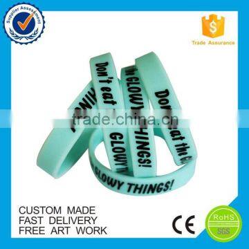 Cheap printed sublimation unisex custom silicone rubber wristband