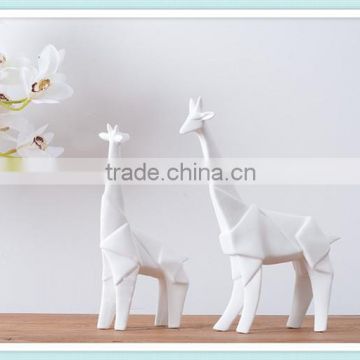 ceramic creative white deer flexagon deer figurine