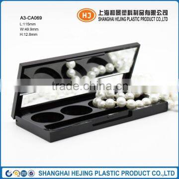 Clear cap rectangular 4 colors professional eyeshadow palette packaging
