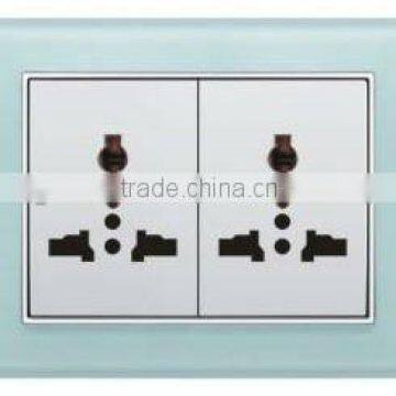 double 13a multi socket wall