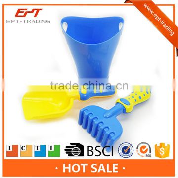 Top quality plastic sand beach toys bucket set 3pcs