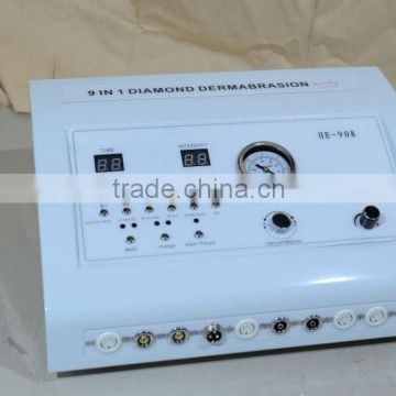 Multifunction portable microdermabrasion ultrasonic exfoliate dead skin machine 9 in 1