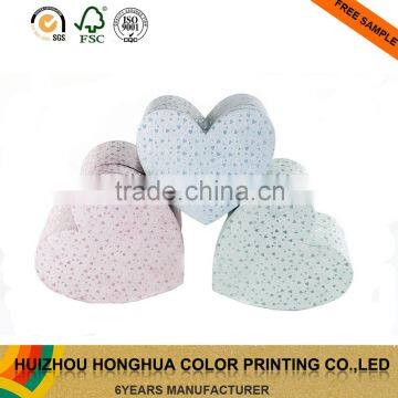 Handmade custom decorative heart shape gift paper box wedding gift paper box