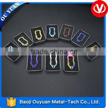 Climbing Carabiner Hook Keychain Titanium photo-4