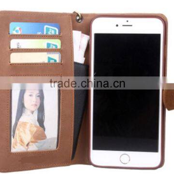 Manufactur Pu Leather Wallet Cover Case For IPhone 6s/6s Plus