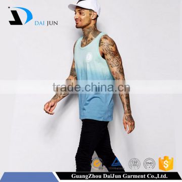 Daijun OEM sky blue cotton bodybuilding high quality fitness tank tops