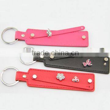 30-8mm customized logo leather key chain factory manufacturer