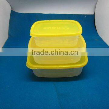 3 set rectangle plastic food container food storage