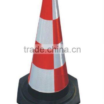 Rubber road cone with reflective