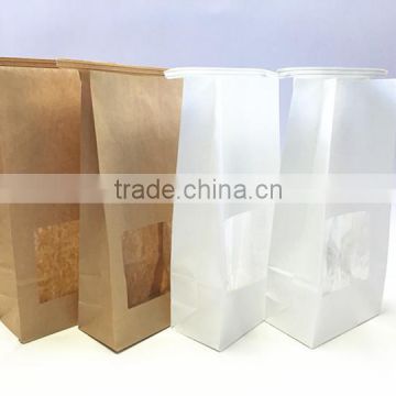 kraft Paper bread Bags with iron wire sealed /food packaging bag