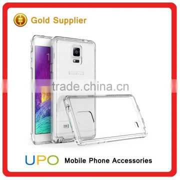 [UPO] Stylish Custom Crystal Ultra Thin Transparent Hard Plastic TPU Phone Case for Samsung Galaxy Note 4