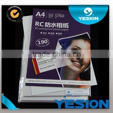 Shanghai Manufacturer Yesion Resin Coated Photo Paper,Luster/satin 260gsm