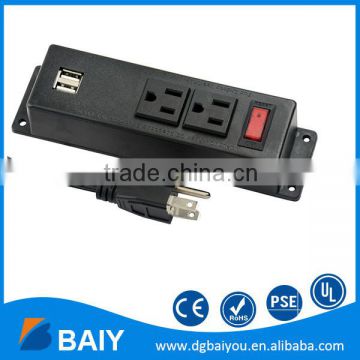 Made in China 2 USB port wall socket outlets for office desk