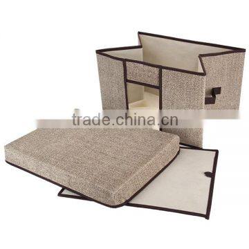 Like-linen Nonwoven Fabric Cardboard Folding Storage Bin photo-6
