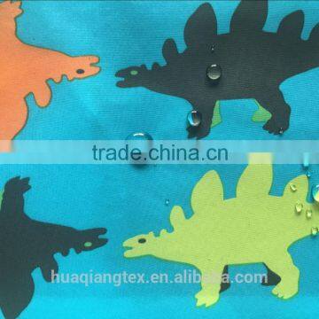 waterproof cartoon dinosaur print fabric for children jacket rain jacket