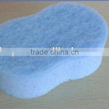 S shape blue cellulose kitchen cleaning sponge (KP-022)