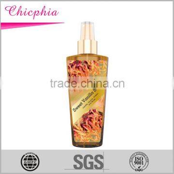 Chicphia New design deodorant body mist spray bottle 250ml from OEM factory